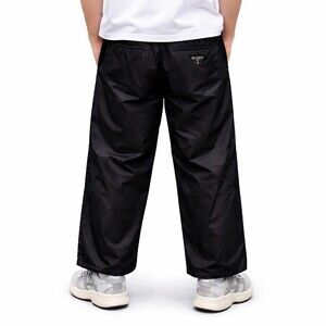 Prada Re-Nylon Black Elastic Waist nylon pants Mens Size Large 34